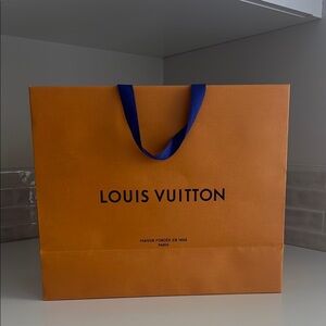 Louis Vuitton Orange Blue Signature Shopping Bag